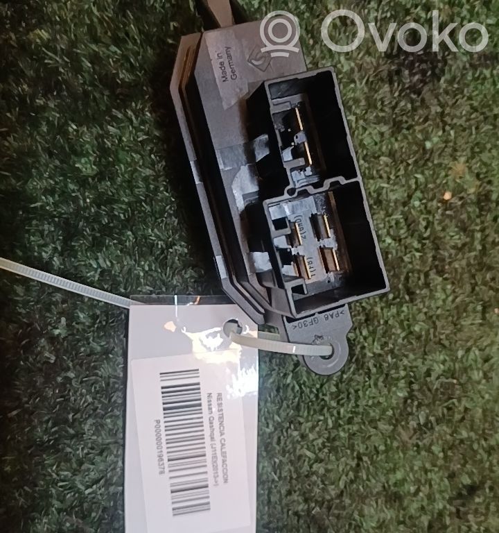 Nissan Qashqai Résistance moteur de ventilateur de chauffage 