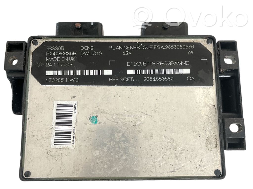 Citroen Berlingo Engine control unit/module 