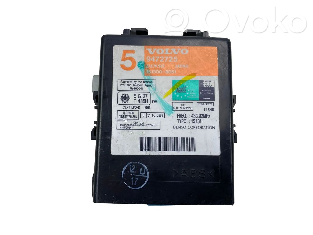 Volvo S70  V70  V70 XC Unitate/modul comandă imobilizator 