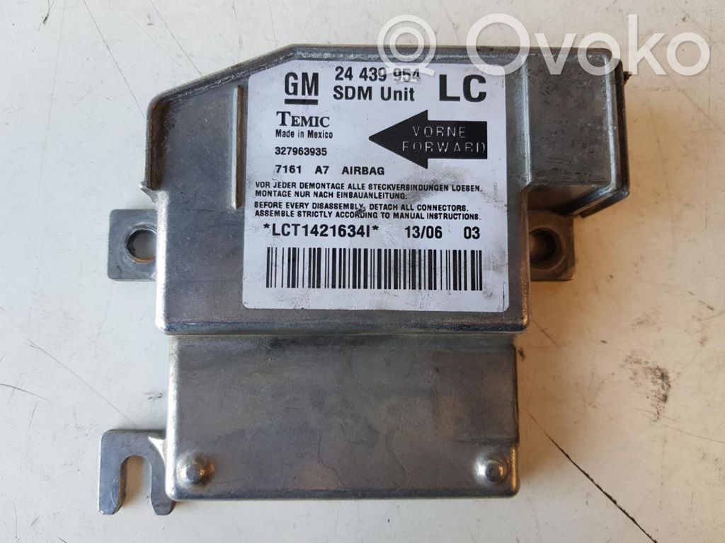 Opel Corsa C Module de contrôle airbag 