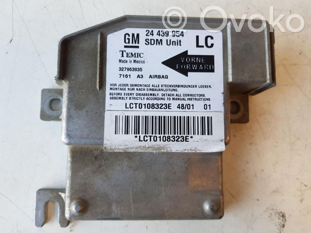 Opel Corsa C Module de contrôle airbag 