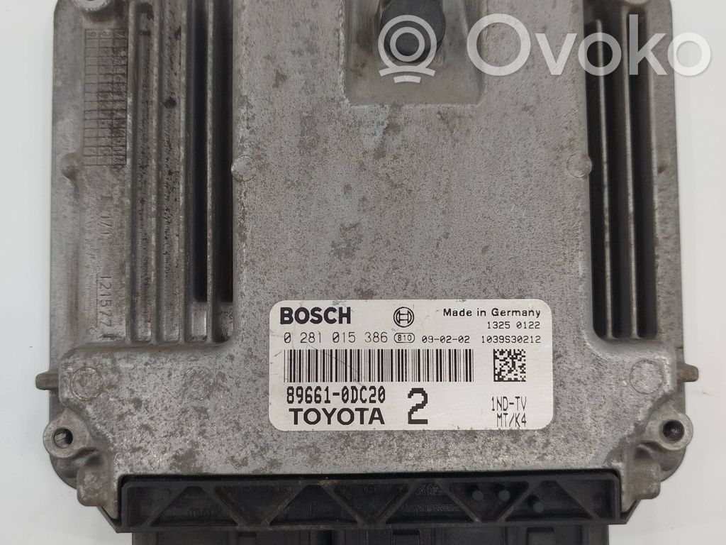 Toyota Yaris Engine control unit/module 