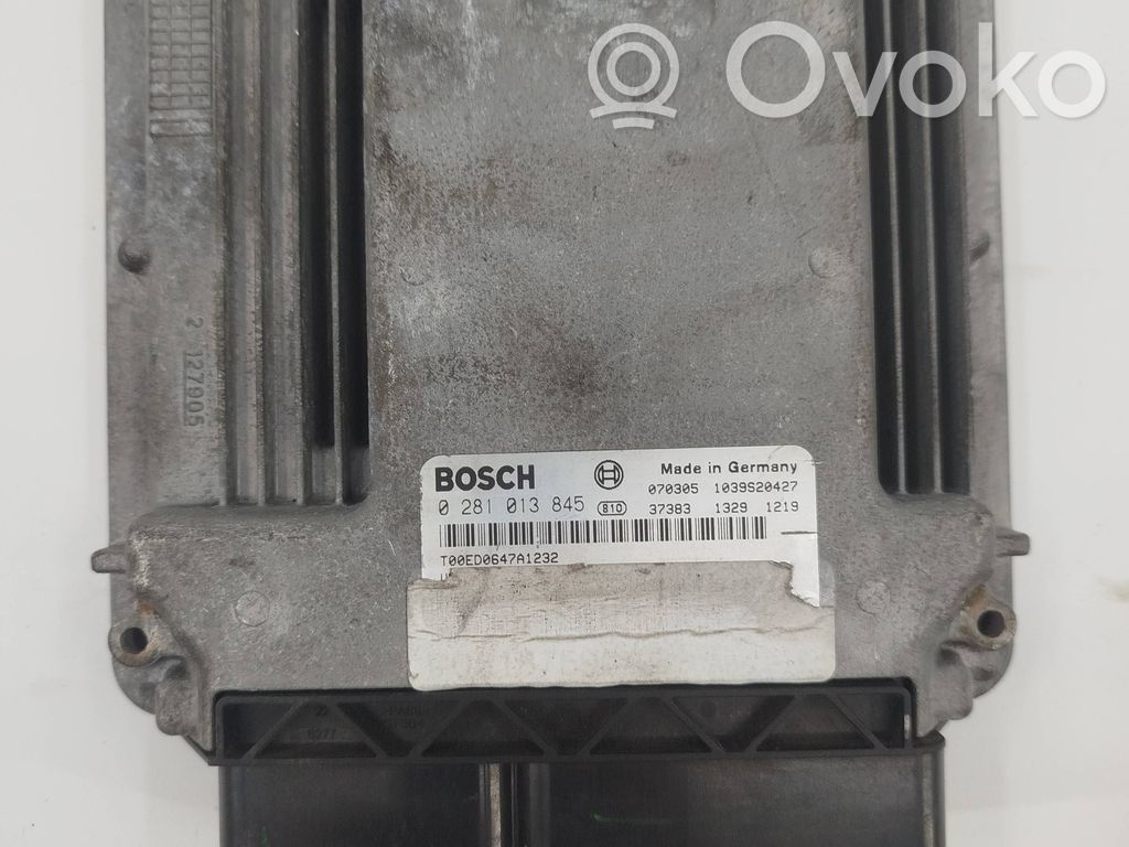 Engine control unit/module   0281013845,070305,1039S20427,00ED0647A1232