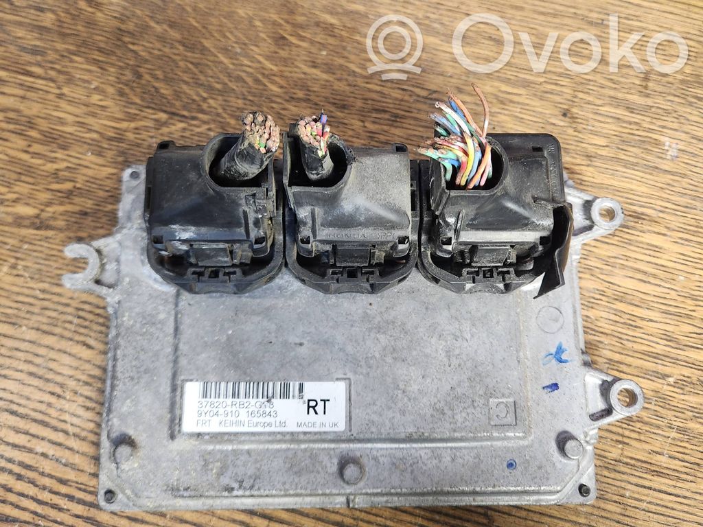 Engine control unit/module   37820RB2G18,9Y04910165843,37820RB2