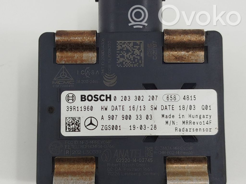 Mercedes-Benz Sprinter W907 W910 Sensor de radar Distronic 