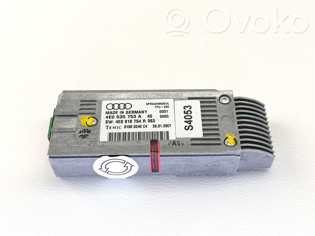 Audi A6 S6 C6 4F Voice control module 