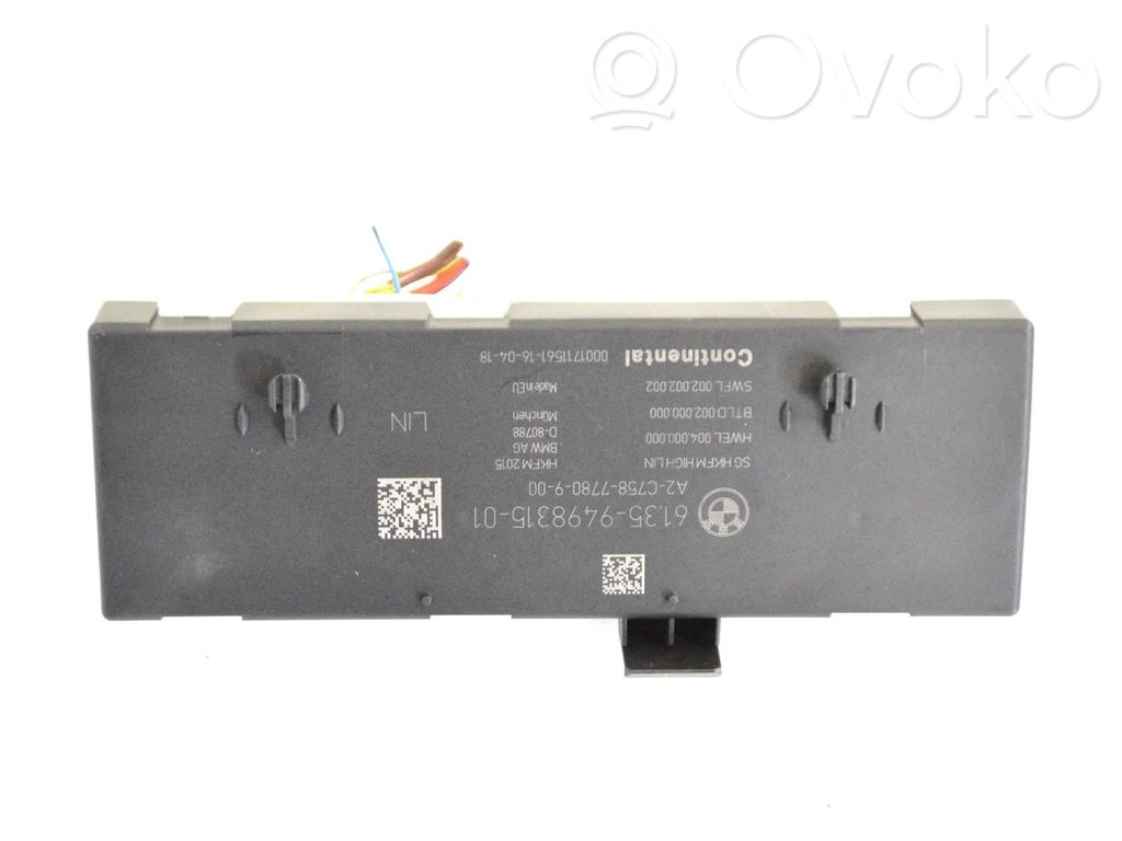 BMW X5 G05 Tailgate/trunk control unit/module 