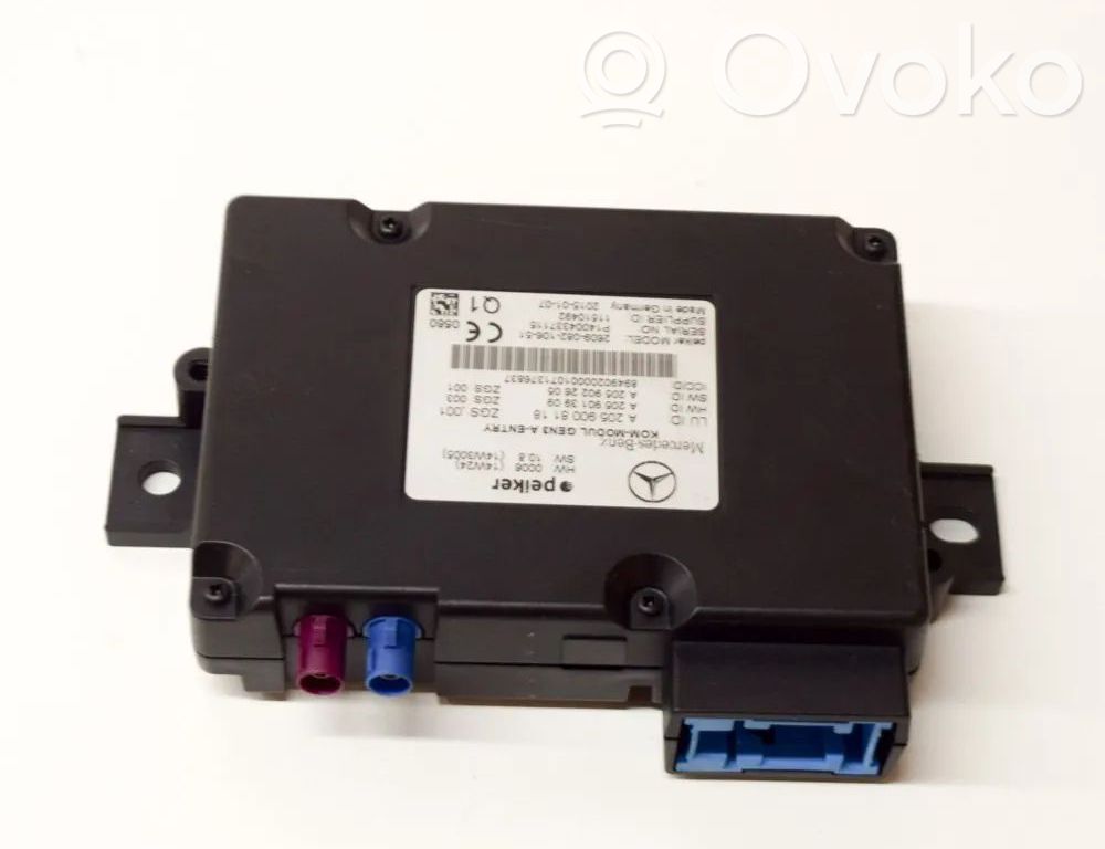 Mercedes-Benz C W205 Unidad de control/módulo de bluetooth 