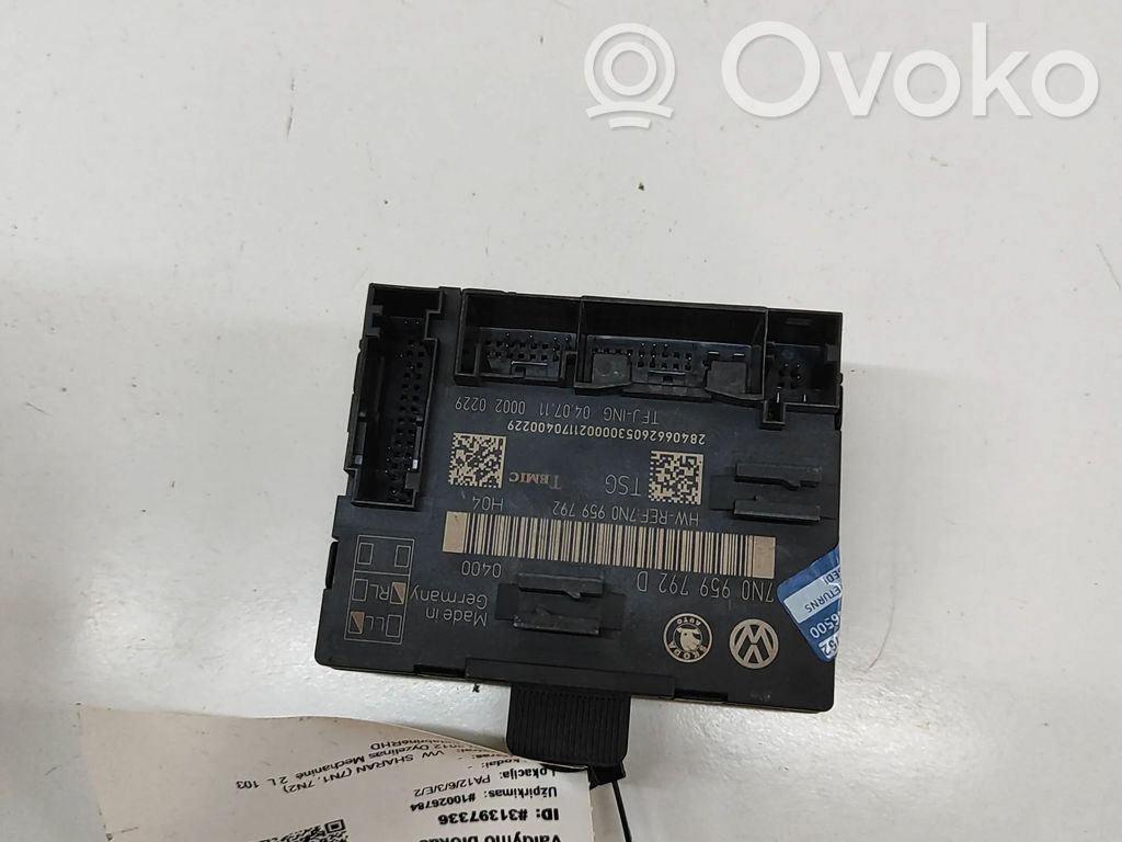 Unidad de control/módulo de la puerta   7N0959792,7N0959792D