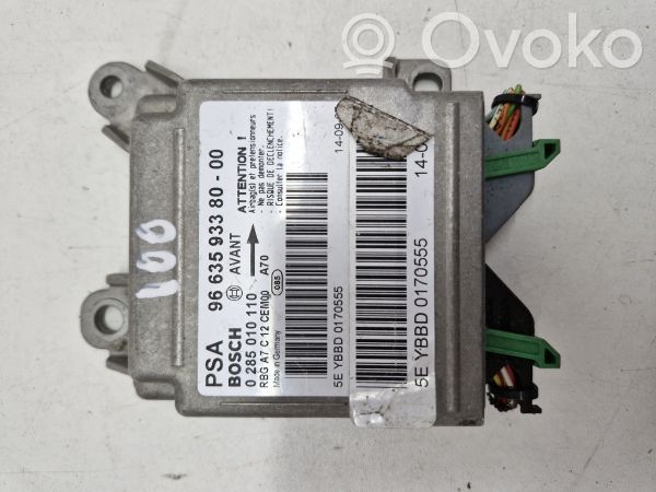 Airbag control unit/module   9663593380,0285010110