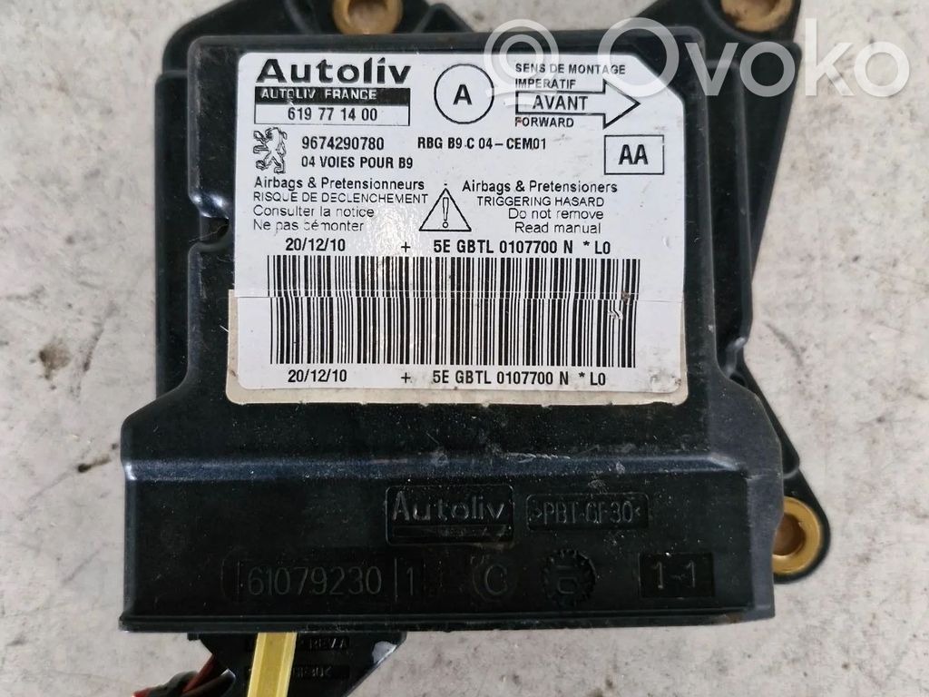 Airbag control unit/module   9674290780,619771400