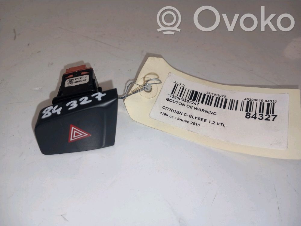 Hazard light switch   96765876ZD,96765876ZD