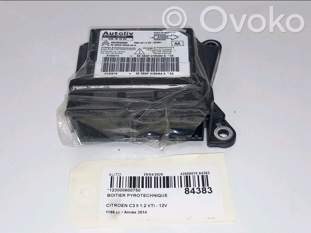 Airbag control unit/module   9803832380,9803832380