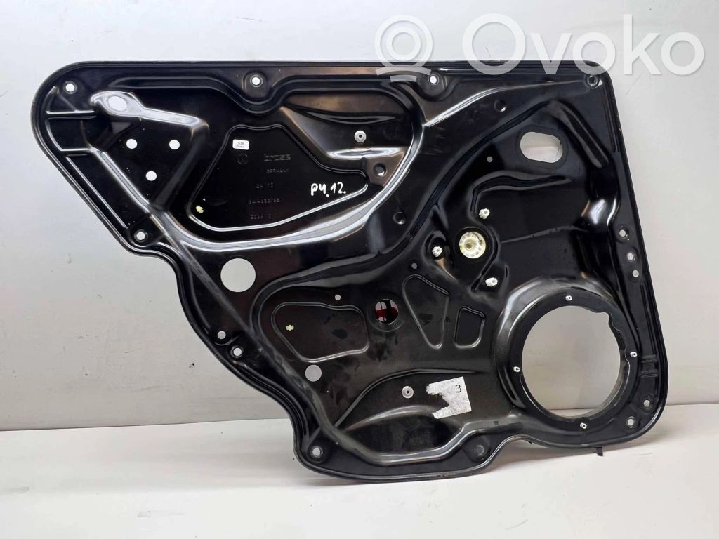 Volkswagen PASSAT B7 Mechanizm podnoszenia szyby tylnej bez silnika 