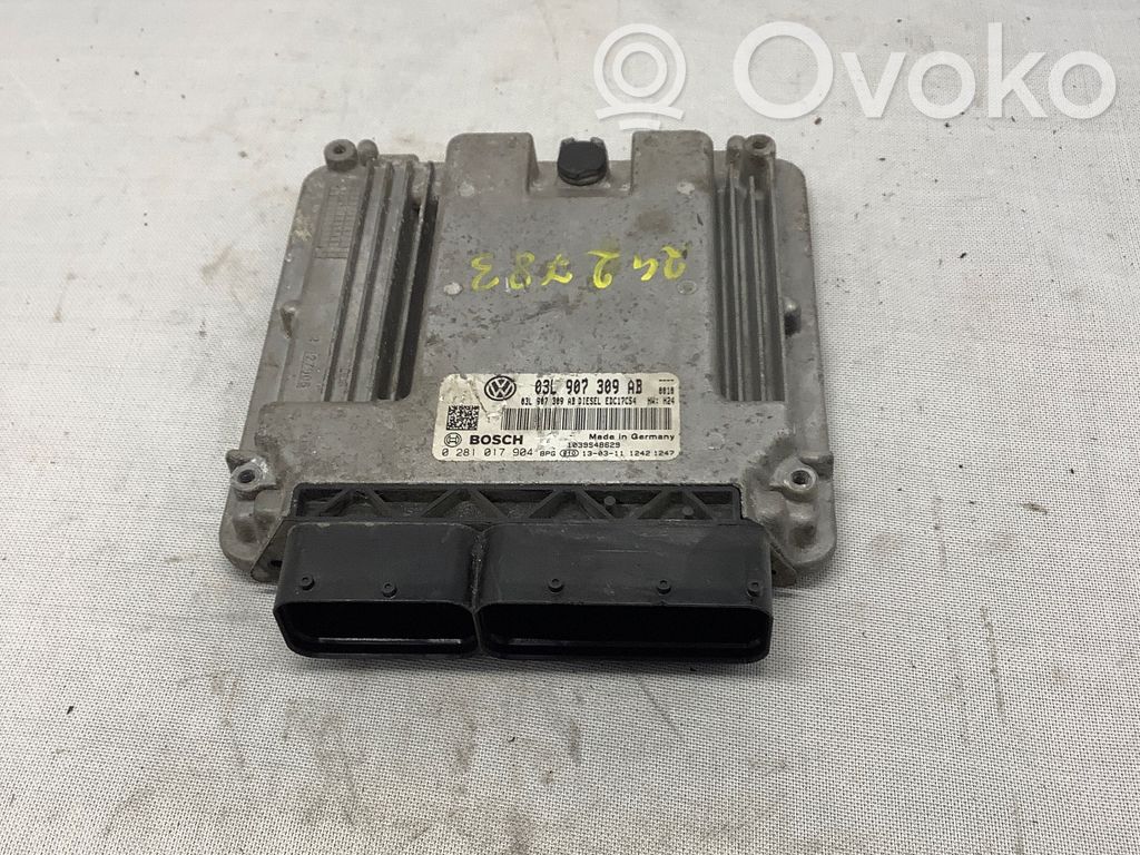 Sterownik / Moduł ECU   03L907309AB,0281017904
