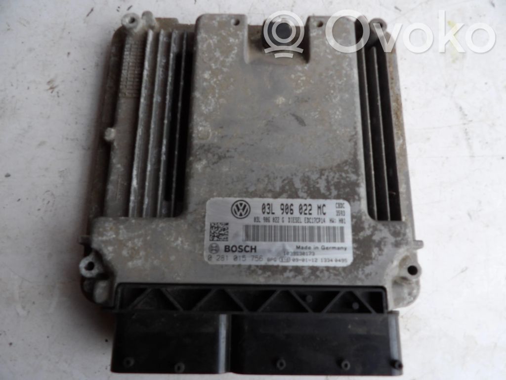 Engine control unit/module   03L906022G,03L906022MC,0281015756