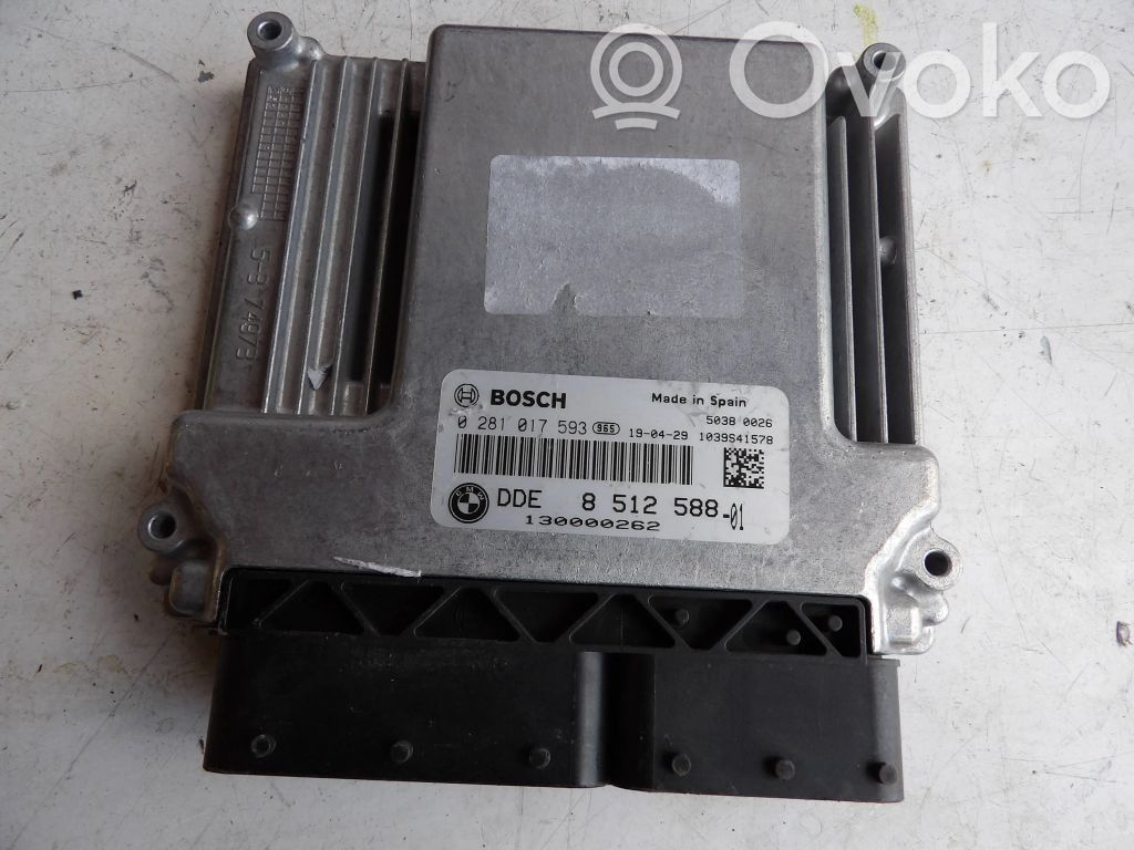 Engine ECU kit and lock set   0281017593,8512588,130000262