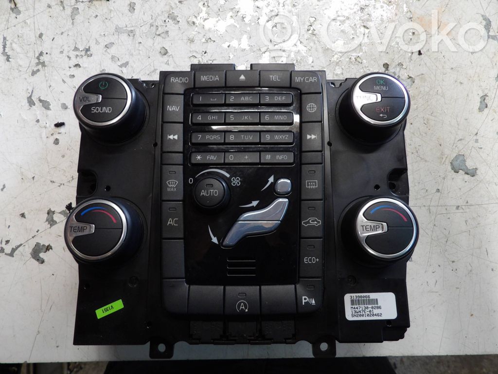 Climate control unit   31398066,SN2001020462,M4471300286,13W47E01