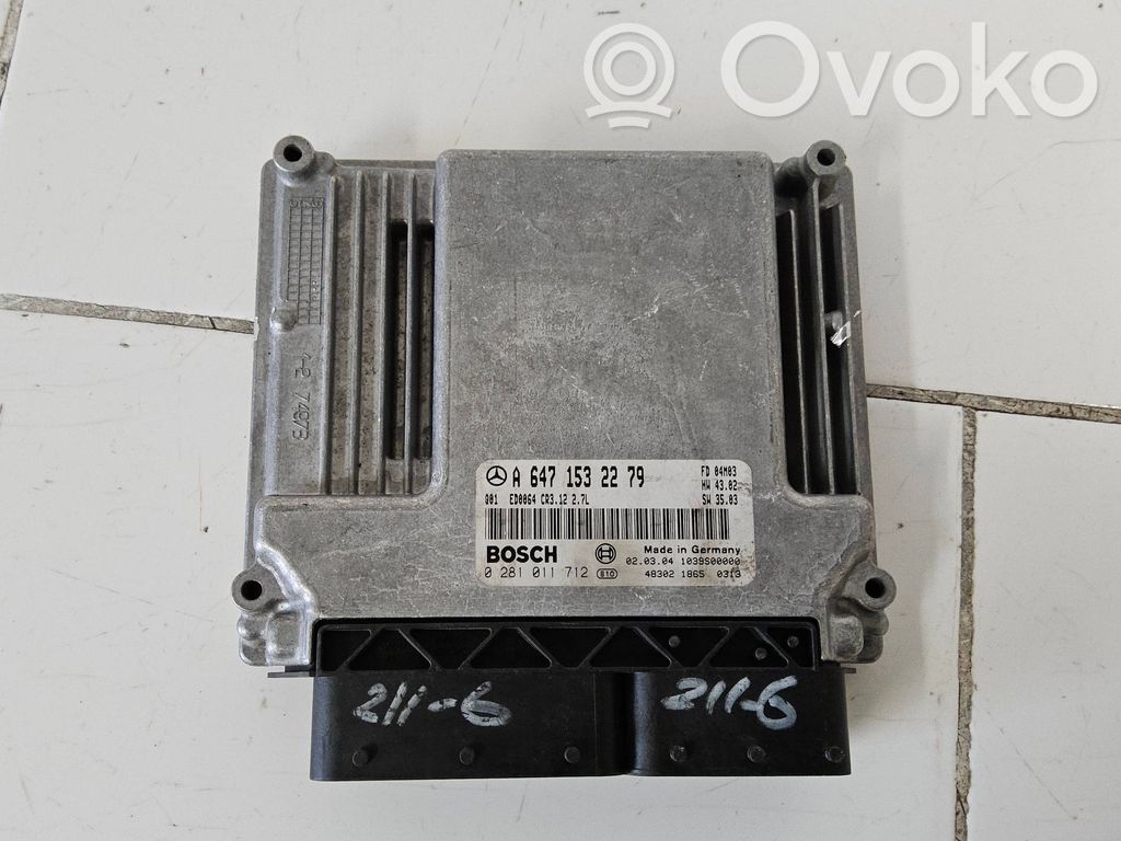 Mercedes-Benz E W211 Engine ECU kit and lock set 