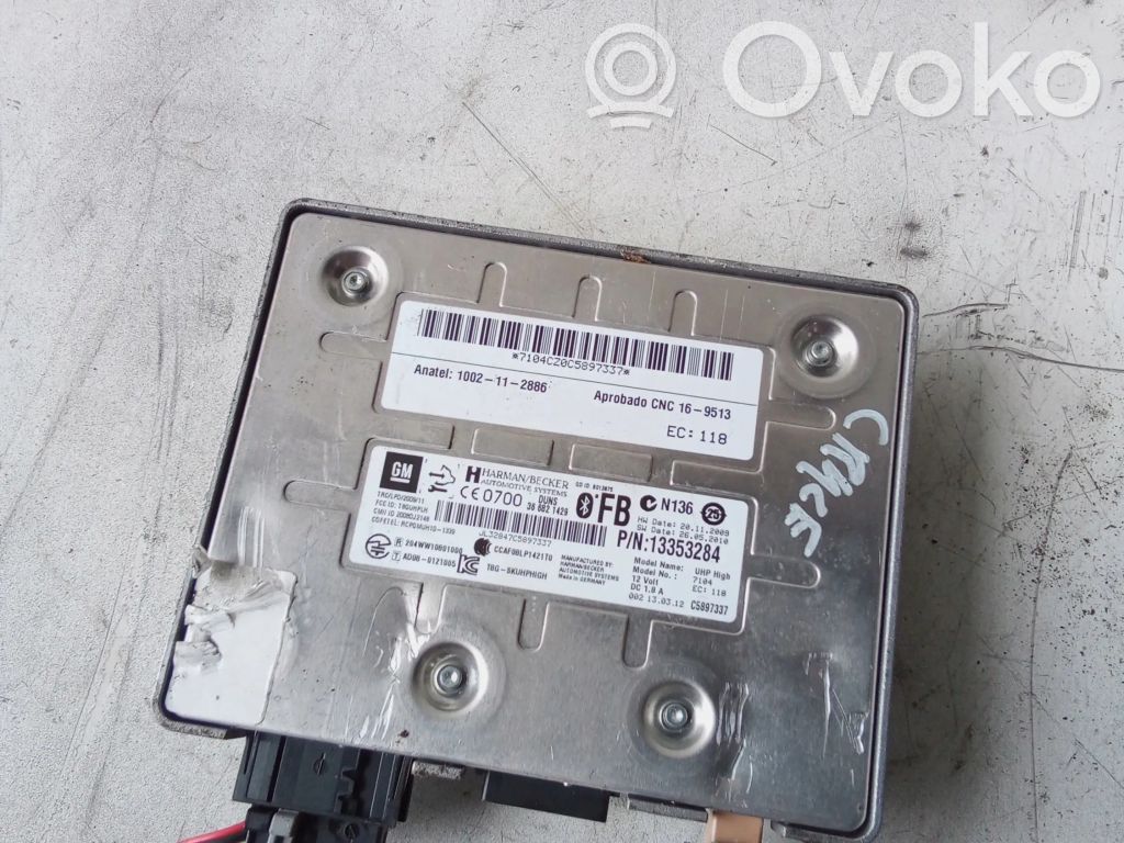 Unidad de control/módulo de bluetooth   13353284