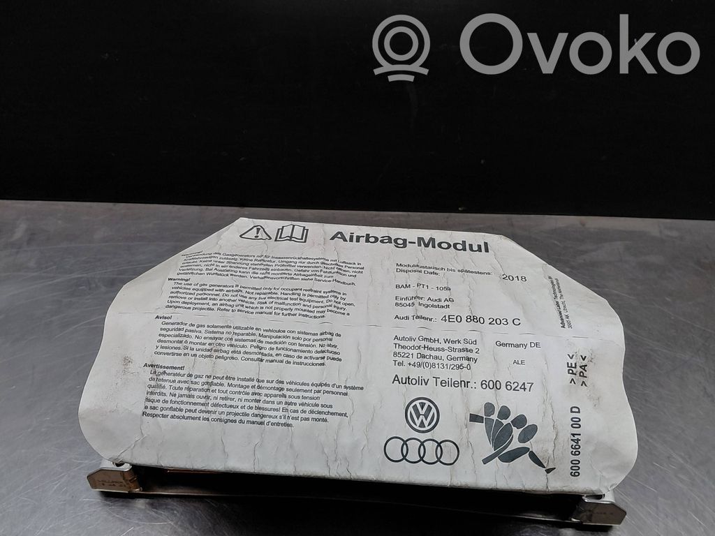 Audi A8 S8 D3 4E Pasažiera drošības spilvens 