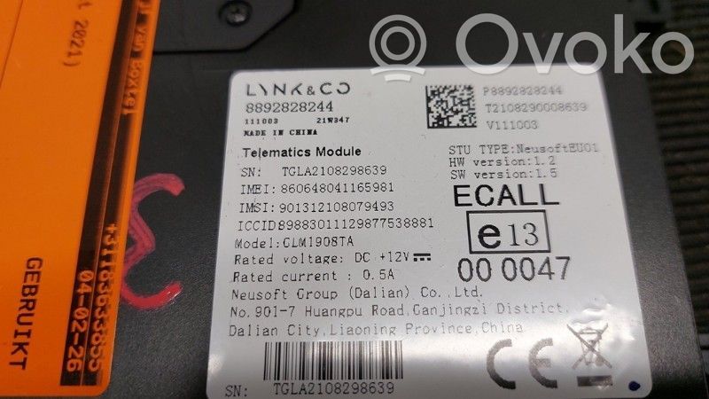 Lynk & co 01 Bluetooth control unit module 