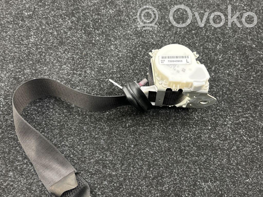 BMW 6 F12 F13 Pas bezpieczeństwa fotela tylnego 
