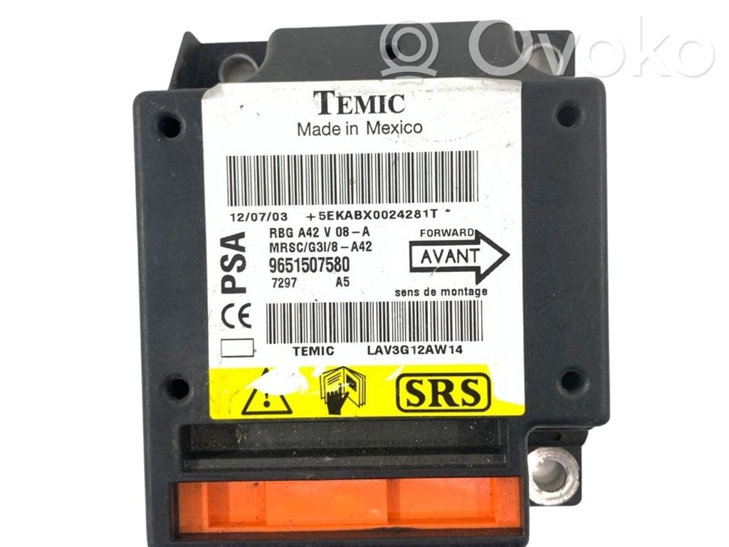 Module de contrôle airbag   9651507580