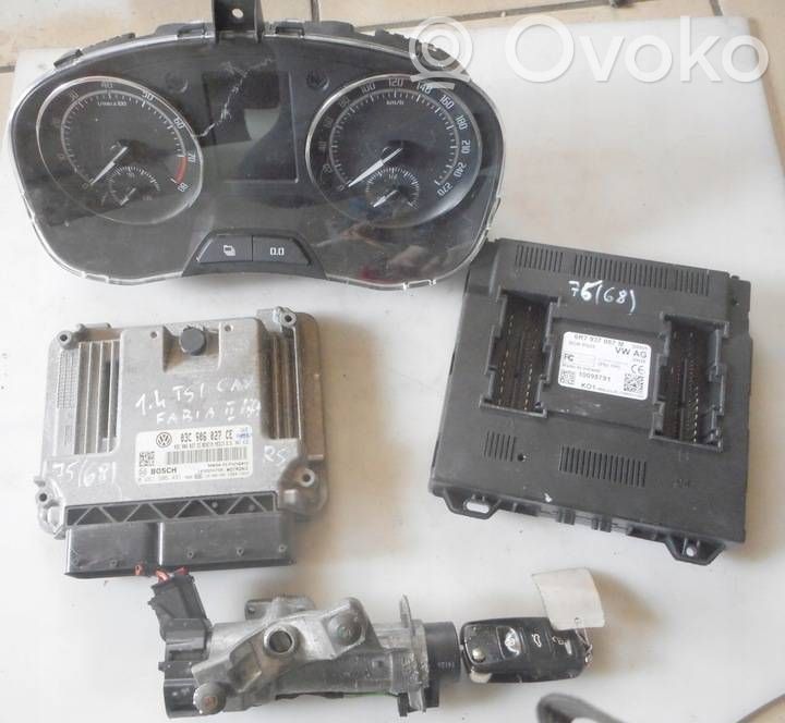 Skoda Fabia Mk2 (5J) Engine ECU kit and lock set 