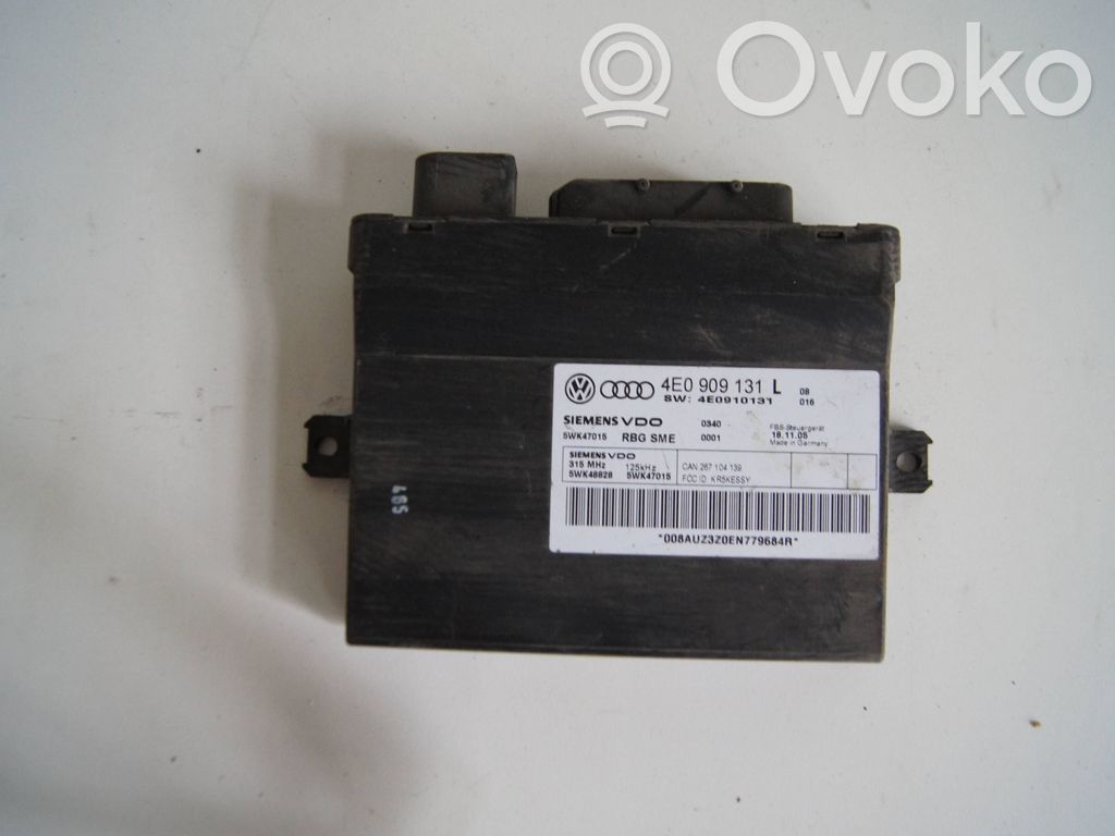 Audi A8 S8 D3 4E Keyless (KESSY) go control unit/module 