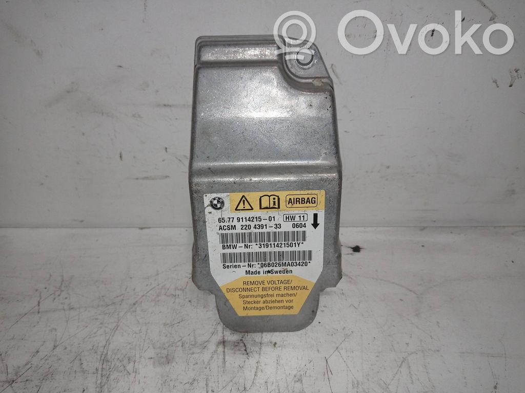 Module de contrôle airbag   9114215,31911421501Y,220439133