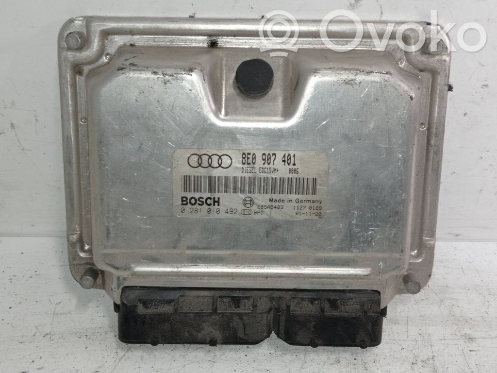 Engine control unit/module   8E0907401,28SA5483,0281010492