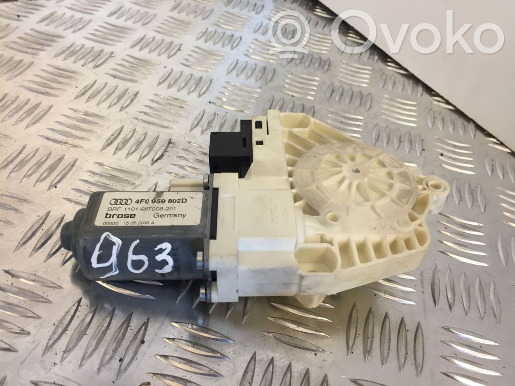 Audi A6 S6 C6 4F Takaoven ikkunan nostomoottori 