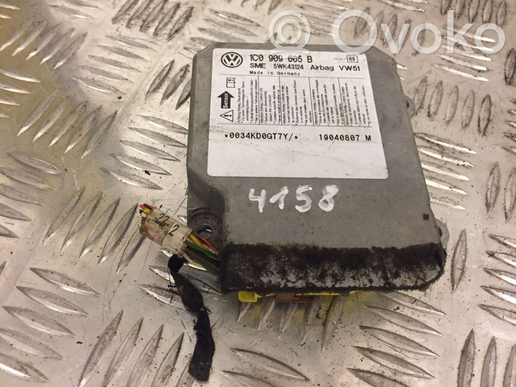 Sterownik / Moduł Airbag   1C0909605B,4158