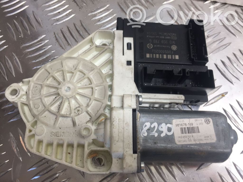Volkswagen PASSAT B6 Silnik regulatora szyby drzwi przednich 
