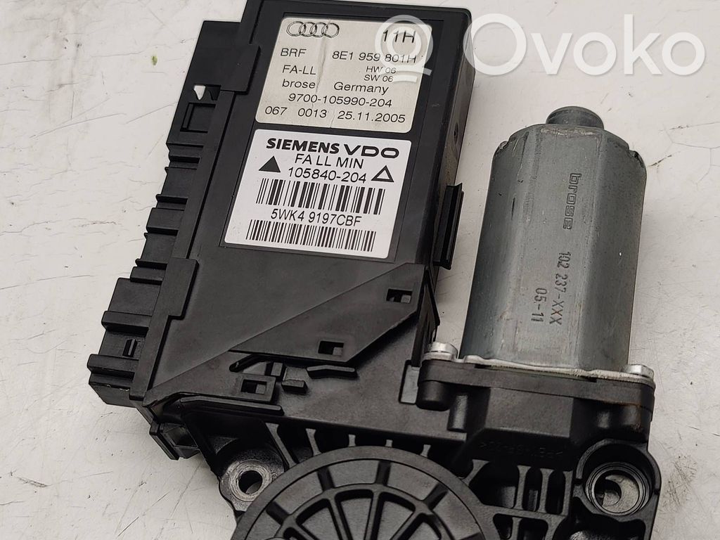Audi A4 S4 B7 8E 8H Silnik regulatora szyby drzwi przednich 