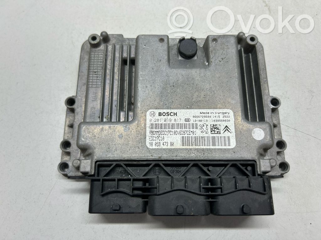 Engine control unit/module   9805947380,9666729580,0281019817