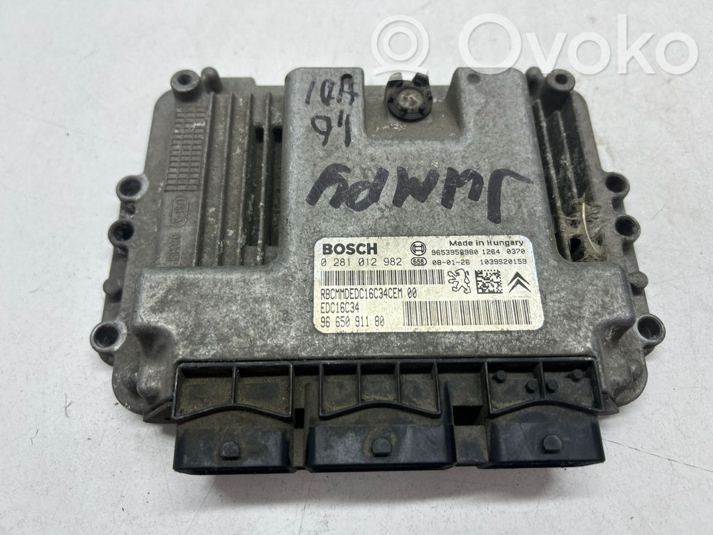 Engine control unit/module   9653958980,9665091180,0281012982