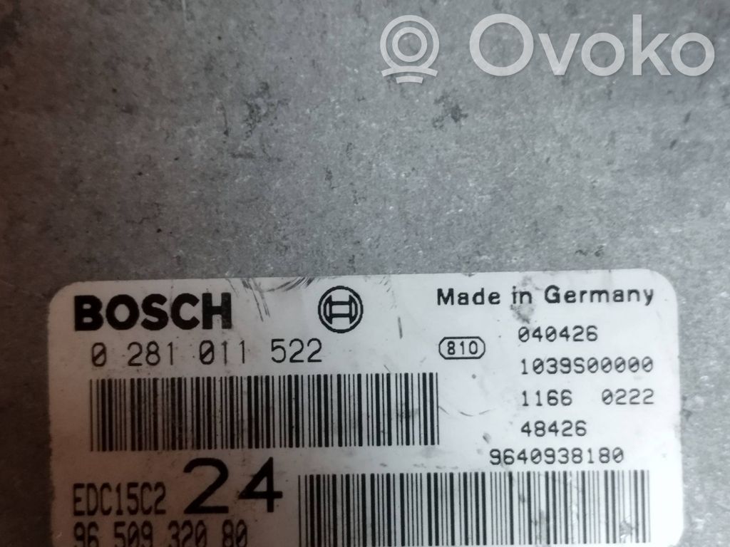 Peugeot 807 Engine control unit/module 