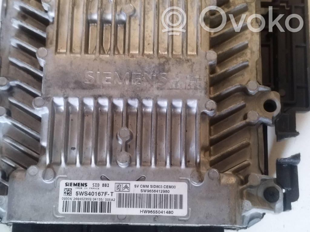 Engine control unit/module   5WS40167FT,9655041480,9656412980
