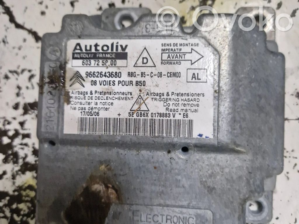 Citroen C4 I Airbag control unit/module 