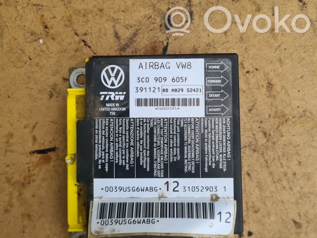 Volkswagen PASSAT B6 Unidad de control/módulo del Airbag 