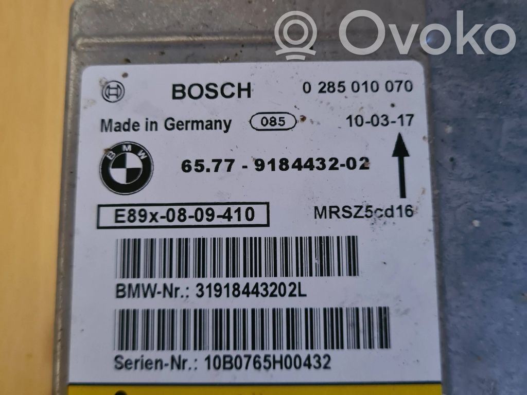 Airbag control unit/module   9184432,31918443202L,MRSZ5C016,0285010070,65779184432,6577918443202