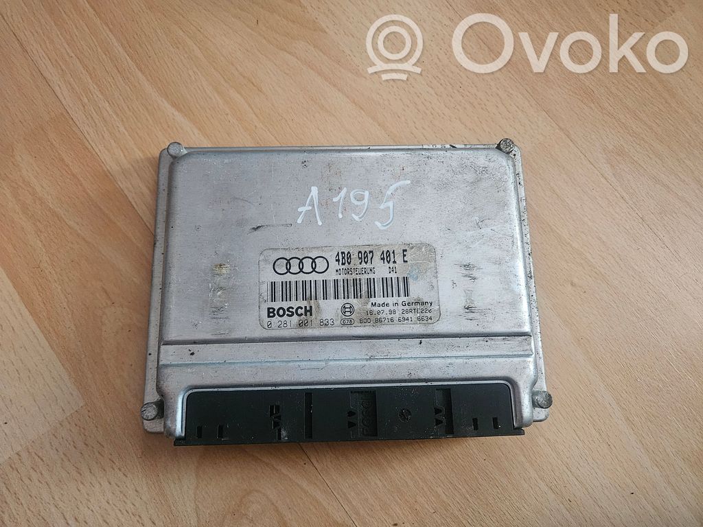 Engine control unit/module   4B0907401E,0281001833
