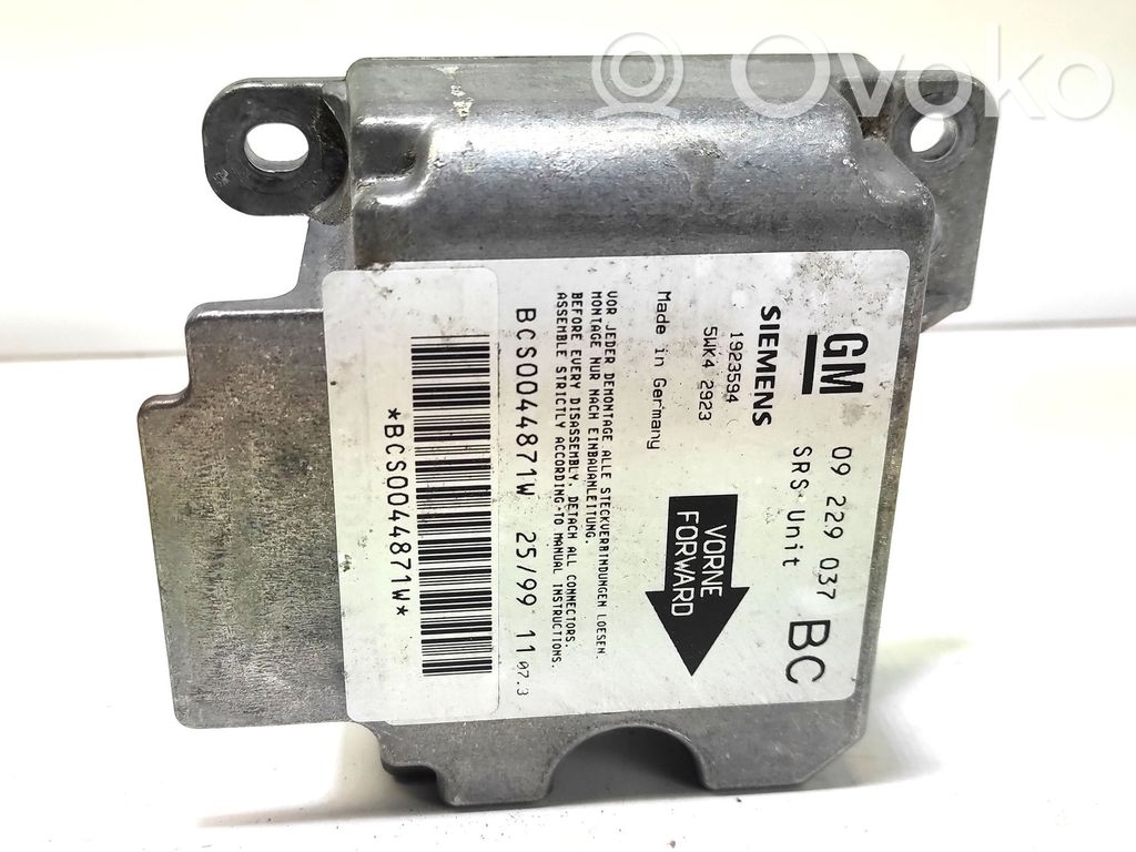 Opel Astra G Airbag control unit/module 