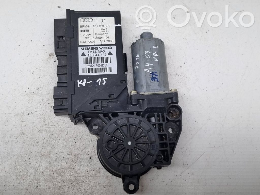 Audi A4 S4 B6 8E 8H Silnik regulatora szyby drzwi przednich 