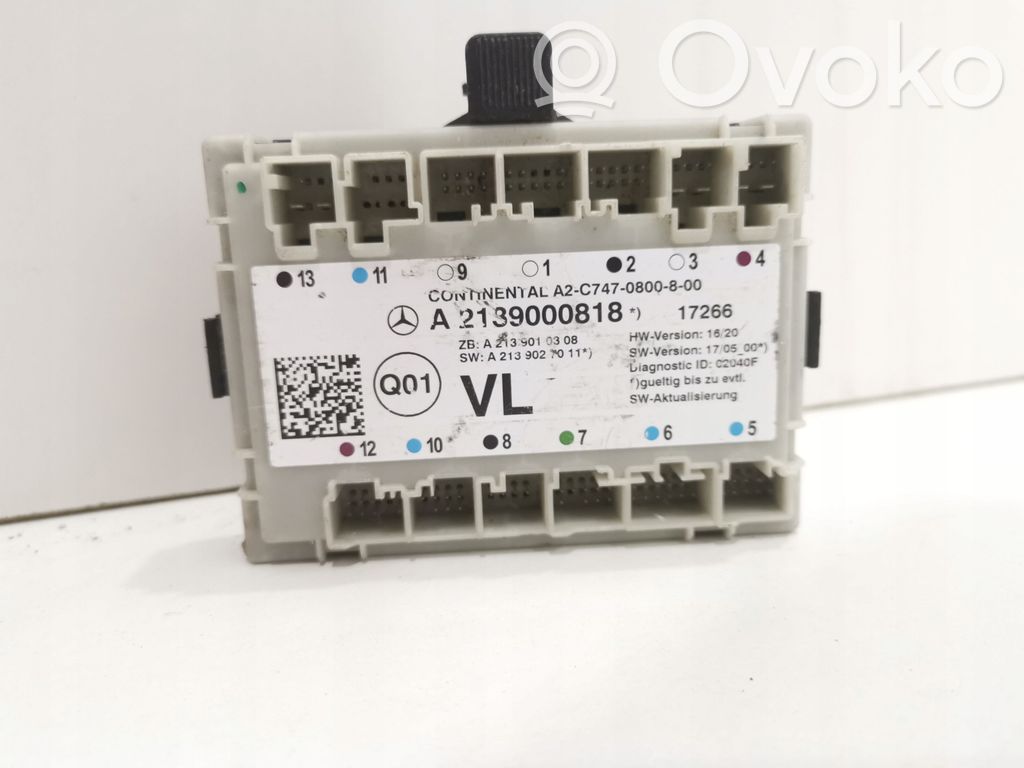 Mercedes-Benz E W213 Door control unit/module 