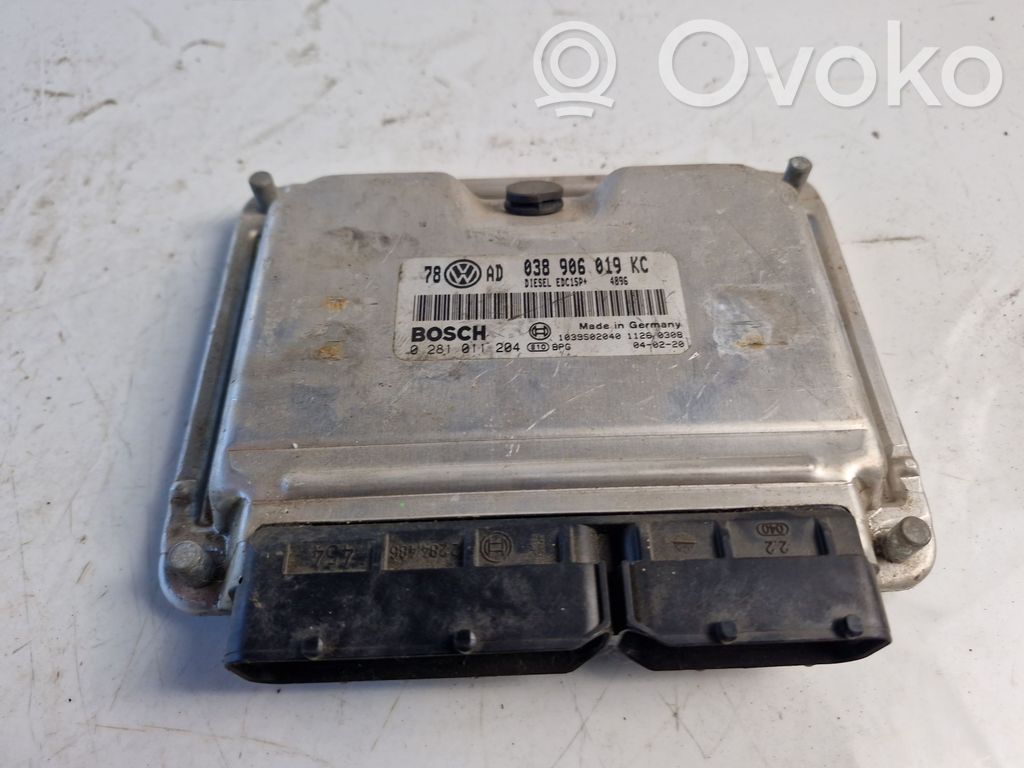 Engine control unit/module   038906019KC,0281011204,1039S02040
