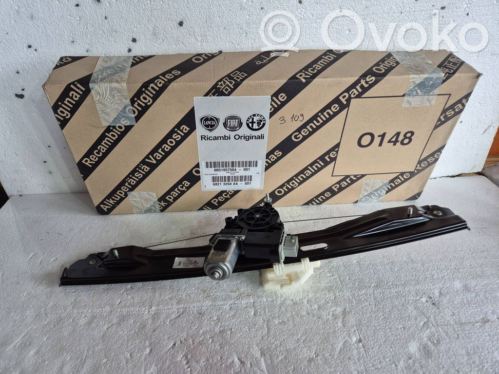Front door window regulator with motor   51957504,68213260AA