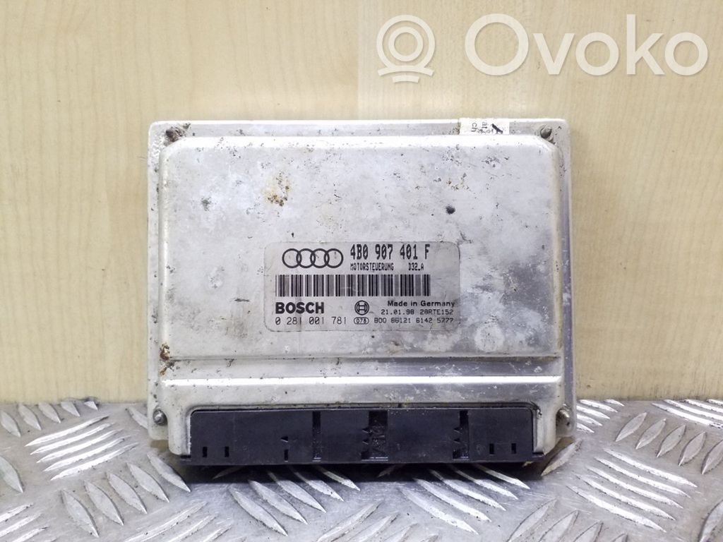 Engine control unit/module   4B0907401F,0281001781